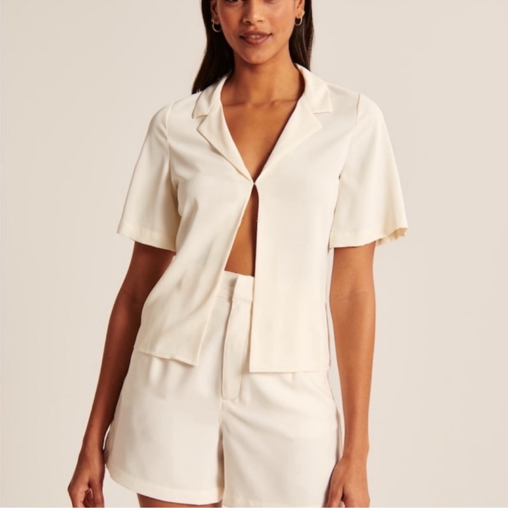 Abercrombie Satin Hook-and-Eye Shirt
